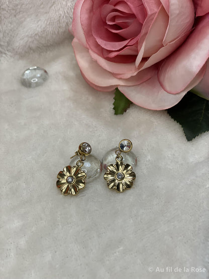 Boucles d'oreilles fleur