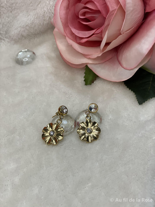 Boucles d'oreilles fleur